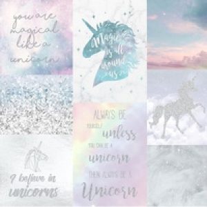 Arthouse Believe In Unicorns, Glitter Wallpaper