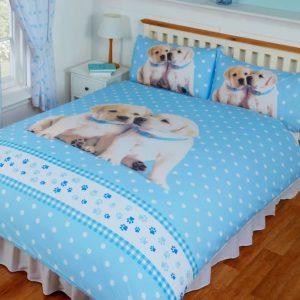 Luke and Leia, Cute Puppies Single Duvet