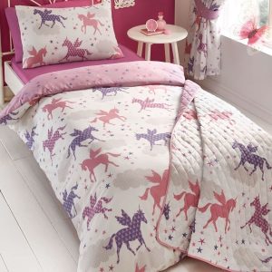 Unicorns and Stars Single Duvet Covers and Pillowcases.