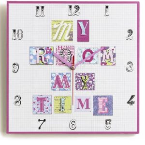 Patchwork Hearts Wall Clock