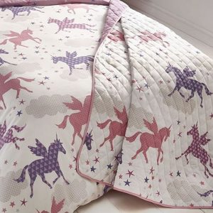 Unicorns and Stars Quilted Throw