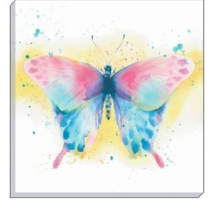 Watercolour Butterfly Canvas Art 40 x 40 cm
