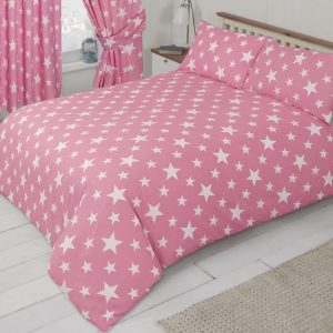 White Star, Pink Toddler Bedding Set