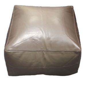 Brown, Faux Leather Footstool