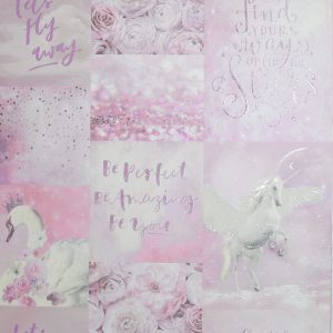 Arthouse Pandoras Dream, Pink, Glitter Unicorn Wallpaper