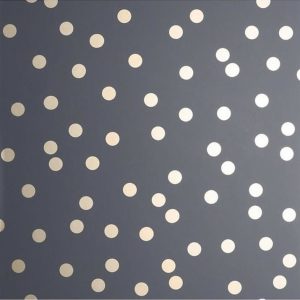 Arthouse Polka Dot, Charcoal Rose Gold Metallic Wallpaper