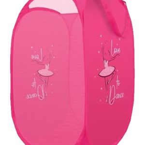 Ballerina Pop Tidy Girls Pink Toy Laundry Hamper