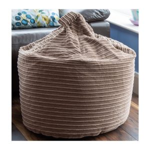 Brown Rib Velor, Large Bean Bag