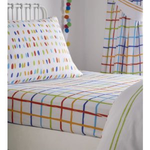 Doodle, Colourful, Stripey Toddler Fitted Sheet
