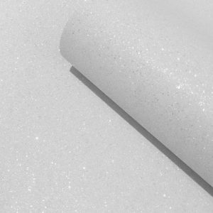 Catherine Lansfield Glitter Texture White and Silver Sparkle Wallpaper