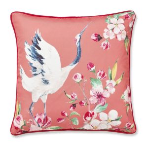 Catherine Lansfield Heron Cushion Cover Coral, 43x43cm