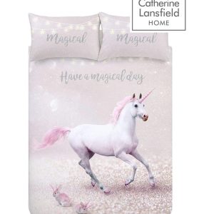 Catherine Lansfield Enchanted Unicorn Double Duvet Cover