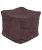 Brown Herringbone Large Faux Suede Bean Cube, Foot Stool
